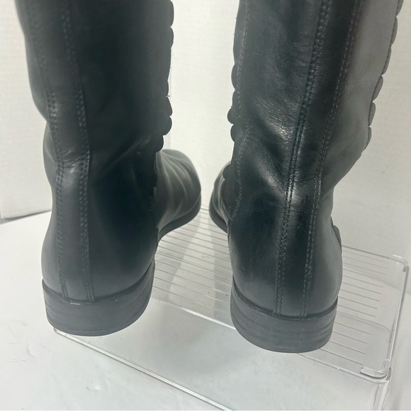 Kate Spade Women’s Leather Riding Boots Pull On Calf High Black - Picture 5 of 8